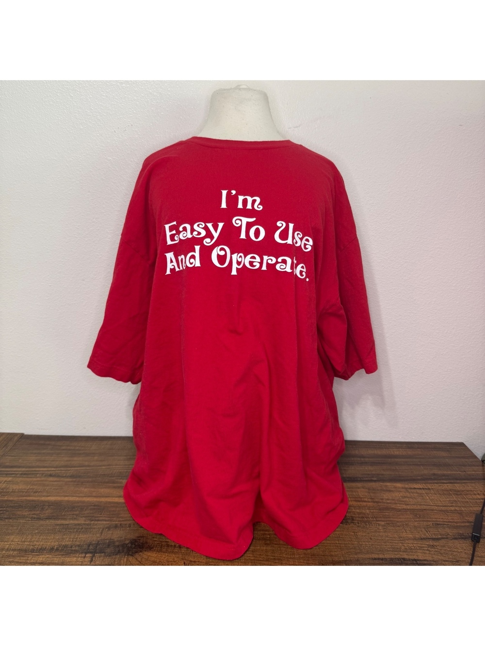 Red Graphic T-Shirt with Easy To Use And Operate Print Size XL